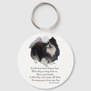 Schwarzes Pomeranian Andenken Schlüsselanhänger