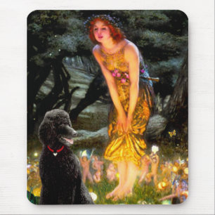 Schwarzes Poodle (T) Mousepad
