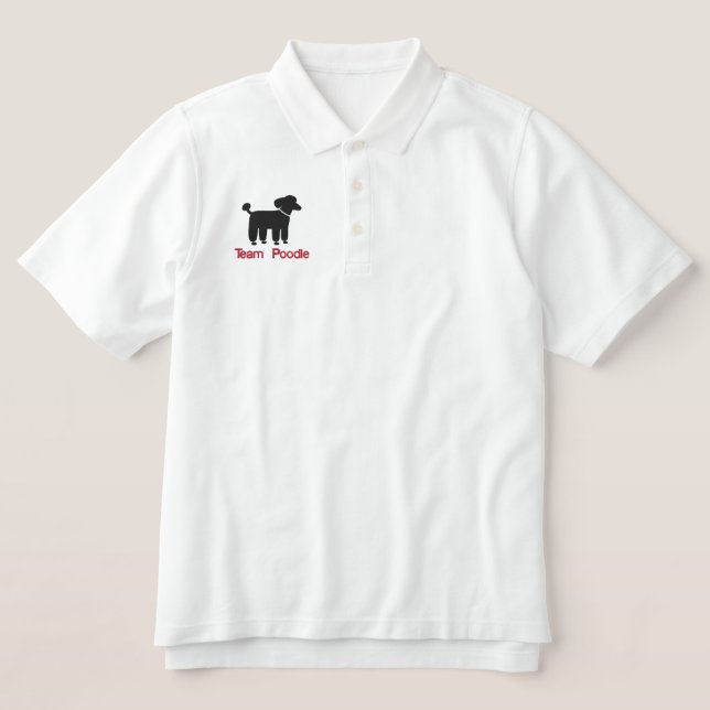 Schwarzes Poodlogo mit benutzerdefiniertem Text un (Design Vorderseite)