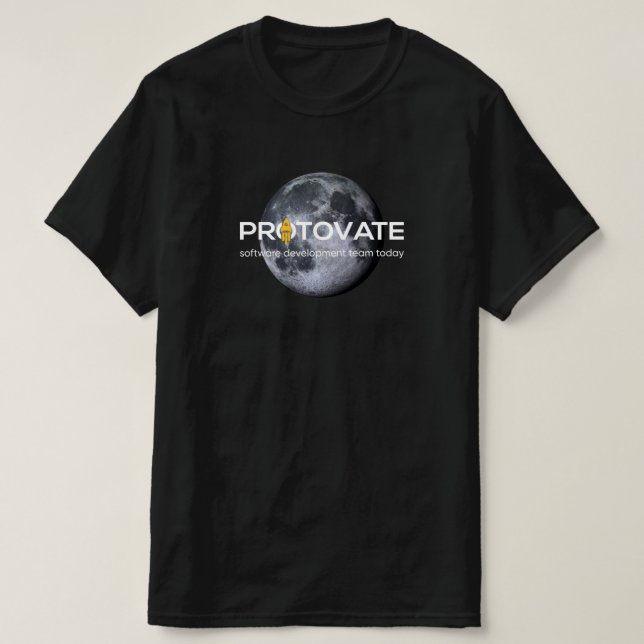 Schwarzes Protokoll auf dem T - Shirt des Mondes (Design vorne)