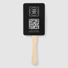 Schwarzes QR | Professionelles Business-Logo-Desig Fächer