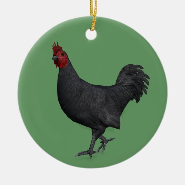Schwarzes Quadrat Keramik Ornament (Vorne)
