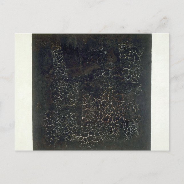 Schwarzes Quadrat Postkarte (Vorderseite)