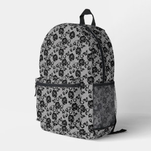 Schwarzes Quadratzmuster auf weißem Hintergrund Bedruckter Rucksack
