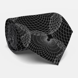 Schwarzes Rauch 00000 & Silbergrau "Spider Web" Krawatte