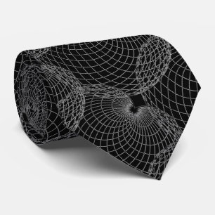 Schwarzes Rauch 00000 & Silbergrau "Spider Web" Krawatte
