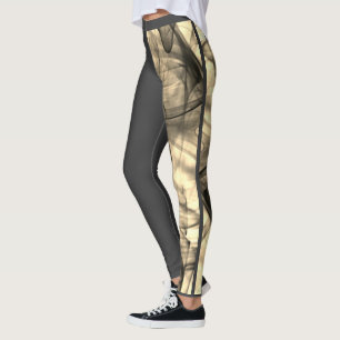 Schwarzes Rauch Shadow Modernes, einzigartiges Hal Leggings