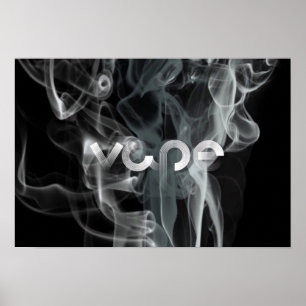 Schwarzes Rauch Vape Prämien-Plakat Poster