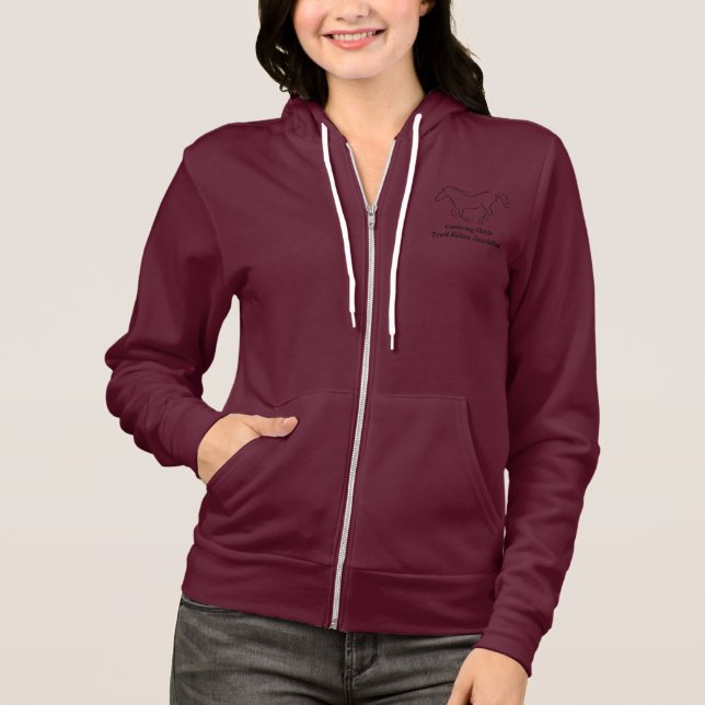 Schwarzes Reitenvereinlogo Hoodie (Vorderseite)