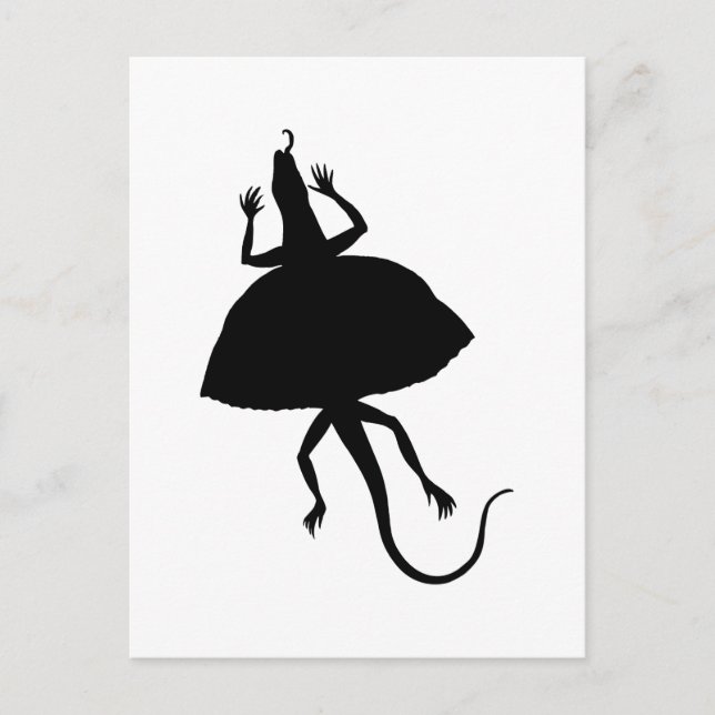 Schwarzes Reptil Postkarte (Vorderseite)