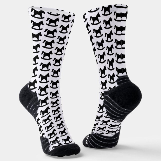 Schwarzes Rockpferd Socken (Gewinkelt)