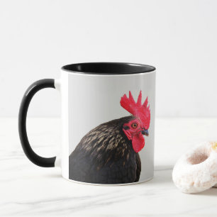Schwarzes Rooster Guten Morgen! Tasse