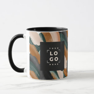 Schwarzes Rostgrün abstrakt gestrichen minimalmode Tasse