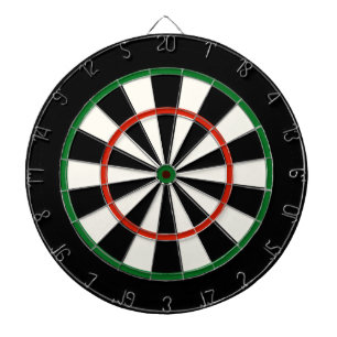 Schwarzes Rot und grüne Regulierung - Dart Board Dartscheibe