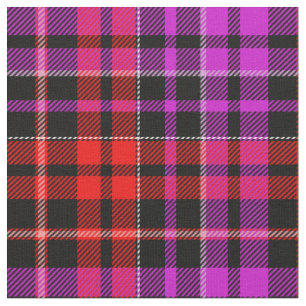 Schwarzes rotes violettes Karo-Tartan-Design Stoff