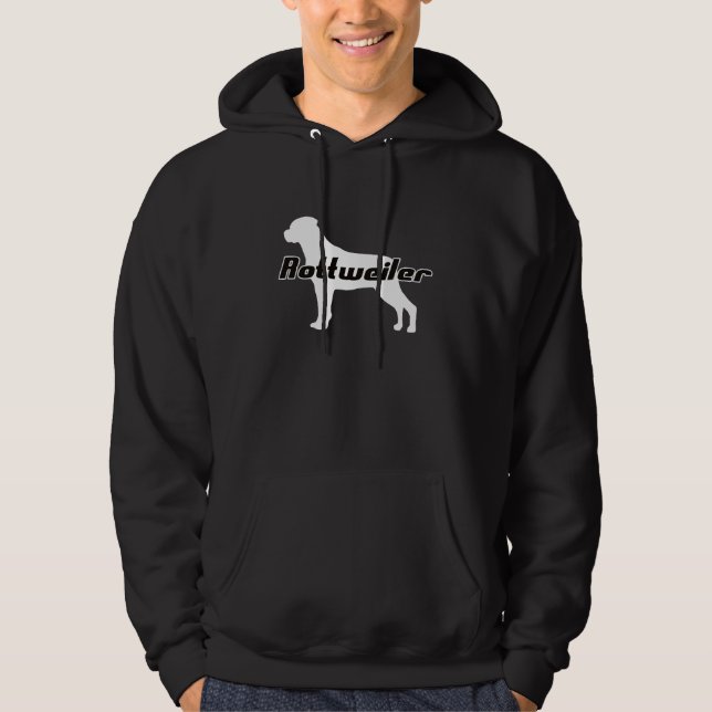 Schwarzes Rottweiler Hoodie-Sweatshirt Hoodie (Vorderseite)