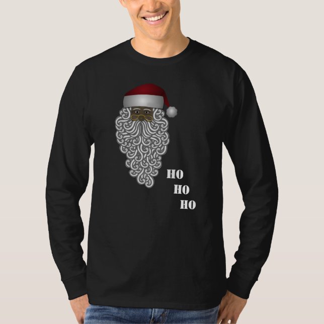 Schwarzes SanktHo Ho Ho Weihnachten T-Shirt (Vorderseite)