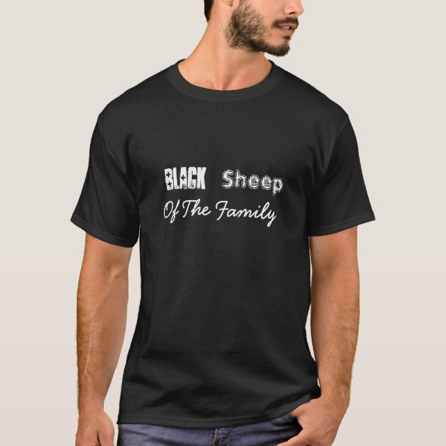 Schwarzes, Schaf, der Familie T-Shirt (Vorderseite)