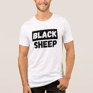 Schwarzes Schaf Fette Typografie Rebellen-Gefolge Tri-Blend Shirt