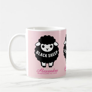 Schwarzes Schaf Rosa Schrift folgt niemals der Her Kaffeetasse