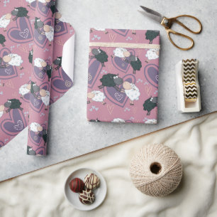 Schwarzes Schaf Weißes Schaf Liebe Geschenkpapier