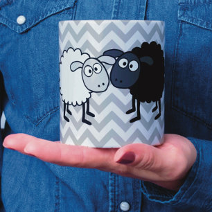Schwarzes Schaf Weißes Schaf Schwarz 11 oz Kombita Tasse