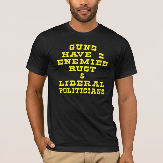 Schwarzes schießt 2 Feinde T-Shirt (Vorderseite)