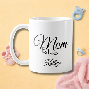 Schwarzes Schrift-Mama Gegründet Neues Mama-Gesche Kaffeetasse