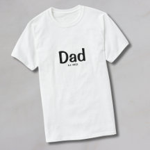 Schwarzes Schriftzug Established Dad T-Shirt