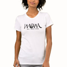 Schwarzes Schriftzug Established Mom T-Shirt