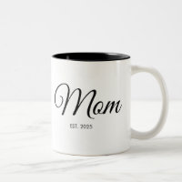 Schwarzes Schriftzug-Mama Etablierte Neues Mama-Ge