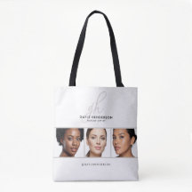 Schwarzes Schriftzug-Monogramm-Logo-Foto-Makeup-St