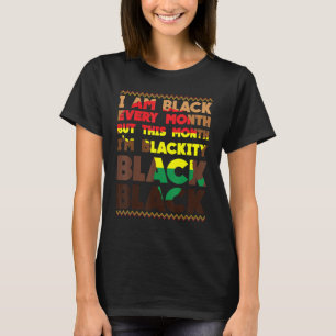 Schwarzes Schwarzes jeden Monat Schwarze Geschicht T-Shirt