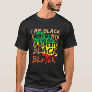 Schwarzes Schwarzes jeden Monat Schwarze Geschicht T-Shirt