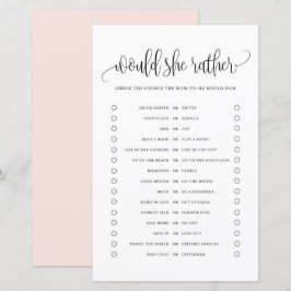 Schwarzes Script würde sie eher ein Baby Showspiel