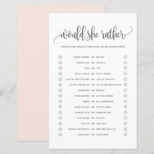 Schwarzes Script würde sie eher ein Baby Showspiel
