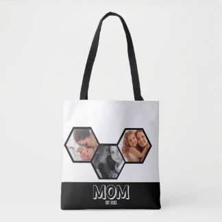 Schwarzes Sechseck Mutter Gegründet 3 Foto Tasche