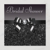 Schwarzes Sequins-, Bogen-u. Diamant-Brautparty