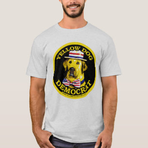Schwarzes Shirt gelber Hundedemokraten
