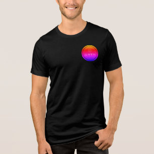 Schwarzes Shirt mit mehrfarbigem Taschenlogo