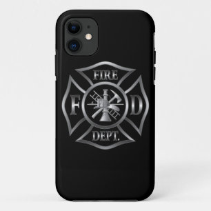 Schwarzes/silbernes Feuerwehrsymbol Iphone Falles title_seo2