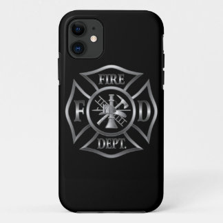 Schwarzes/silbernes Feuerwehrsymbol Iphone Falles title_seo2