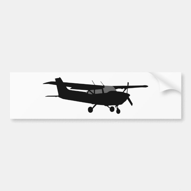 Schwarzes Silhouette-Fliegen Flugzeug-klassisches Autoaufkleber (Vorne)