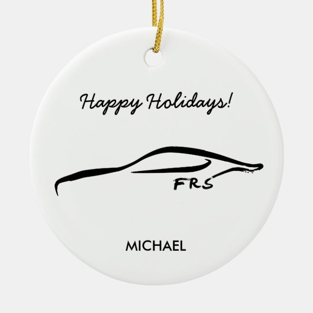 Schwarzes Silhouettelogo des Scions-FR-S mit Keramikornament (Vorne)