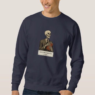 Schwarzes Skeleton-Grafik-Crewneck-Sweatshirt für  Sweatshirt