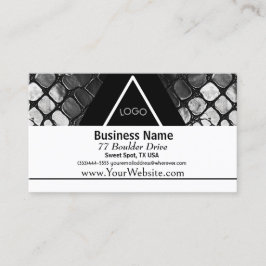 Schwarzes Snakeskin-Design Visitenkarte