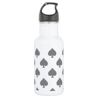 Schwarzes Spaten-Muster Edelstahlflasche