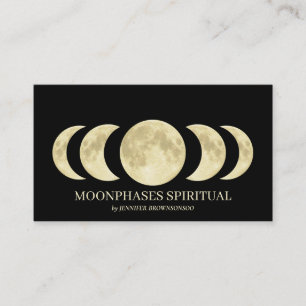 Schwarzes spirituelles Mondgold Visitenkarte