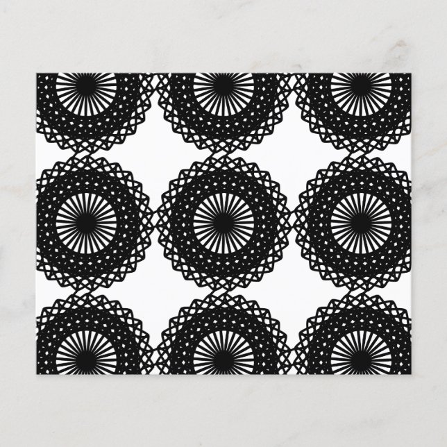 Schwarzes Spitzen Muster Design. Custom (Vorderseite)