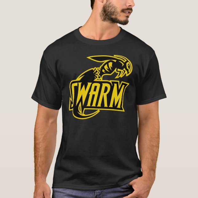 Schwarzes Sportlogo Essential T-Shirt (Vorderseite)